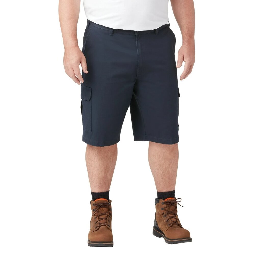 Dickies Mens Navy Blue Cargo Shorts Loose Fit For Casual Or Work Use Size 38